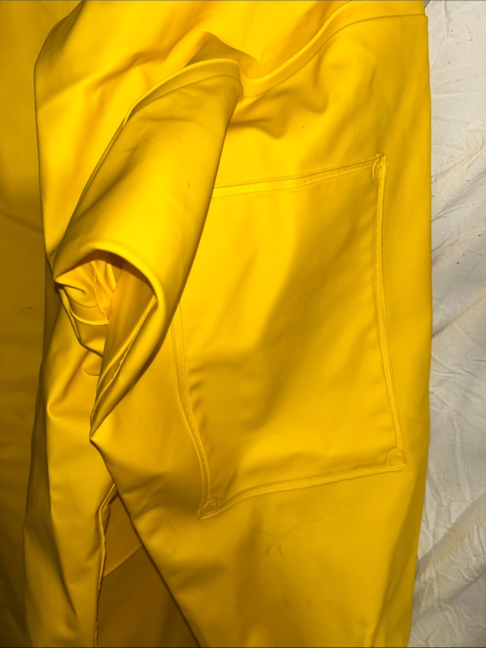 Carhartt Bright Yellow Hooded Waterproof Work Raincoat size medium. NWT - Picture 9 of 10